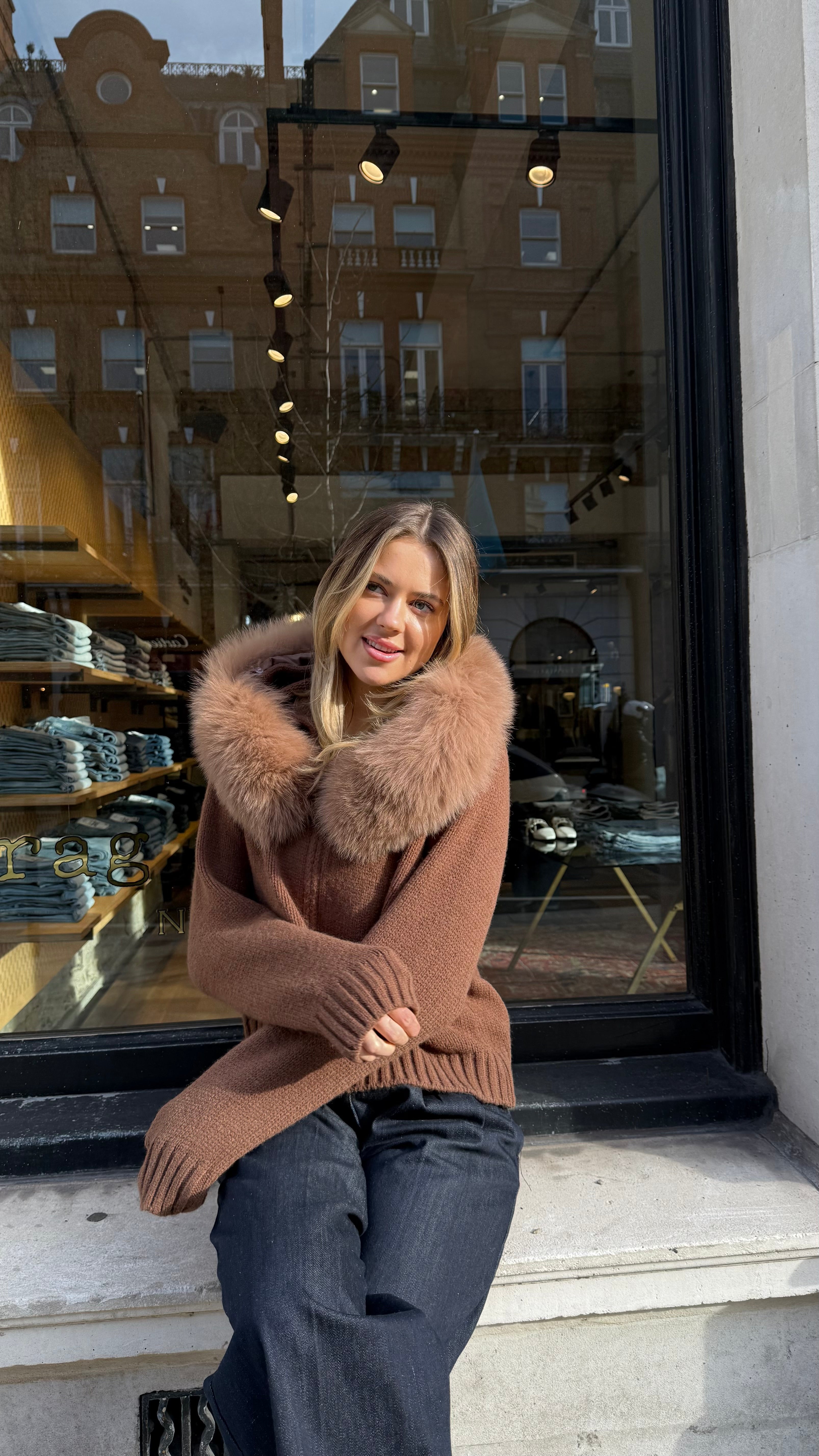 Velvet Cardigan - Sand