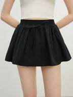 FSLE Youthful 3D Floral Puffed A-line Skirt Shorts - 2025 Summer New Arrival Versatile Mini Skirt For Women  25FS12451