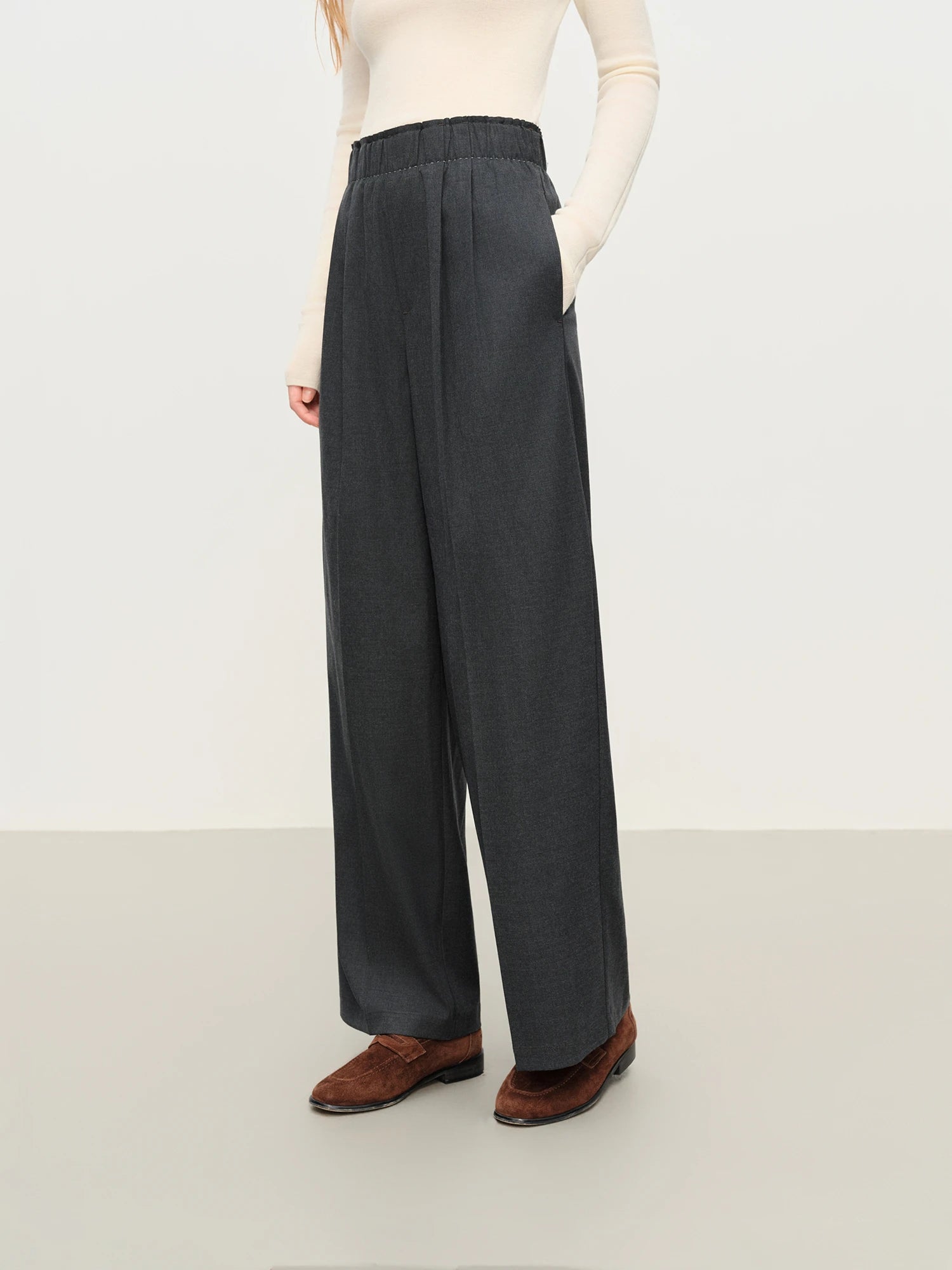 FSLE Relaxed Straight-leg Casual Tros for Women  Winter 2025 New Arrival Versatile Commuter Pants Women's Clothing Pants Winter