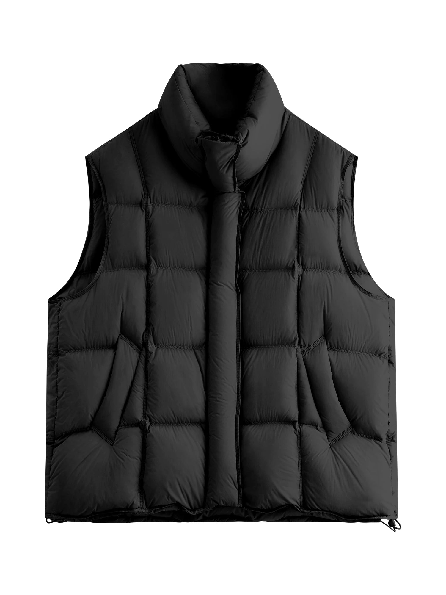 FSLE 2025 Winter Women's Korean Style Stand Collar Puffer Vest - Lightweight Down-Free Design Oversized Cloud-Like Fit Casual