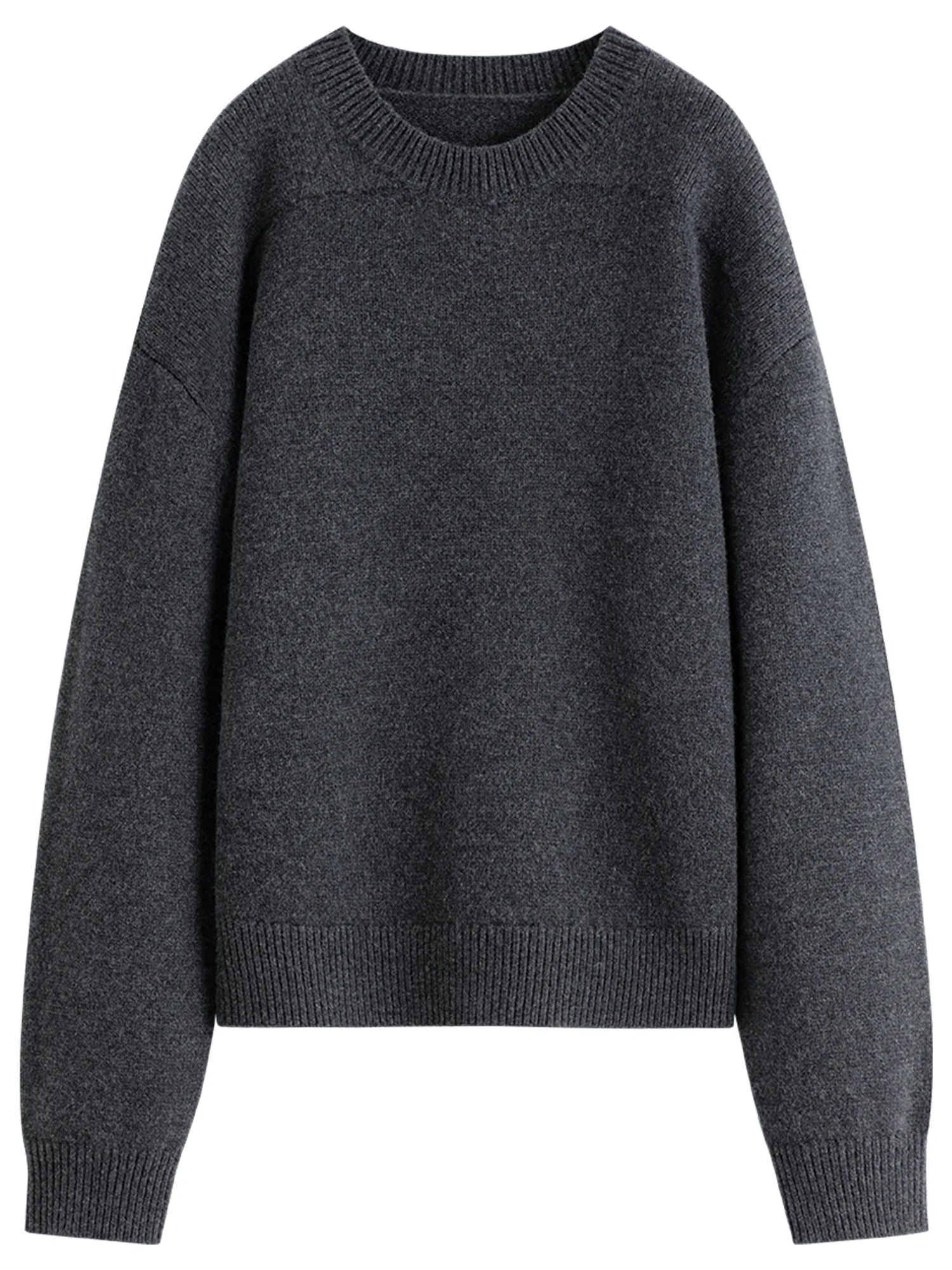 FSLE【Premium Series】 Winter 2025 Women's Minimalist Knit Set - Round Neck Sweater & A-Line Skirt Casual Comfort Two Piece Outfit