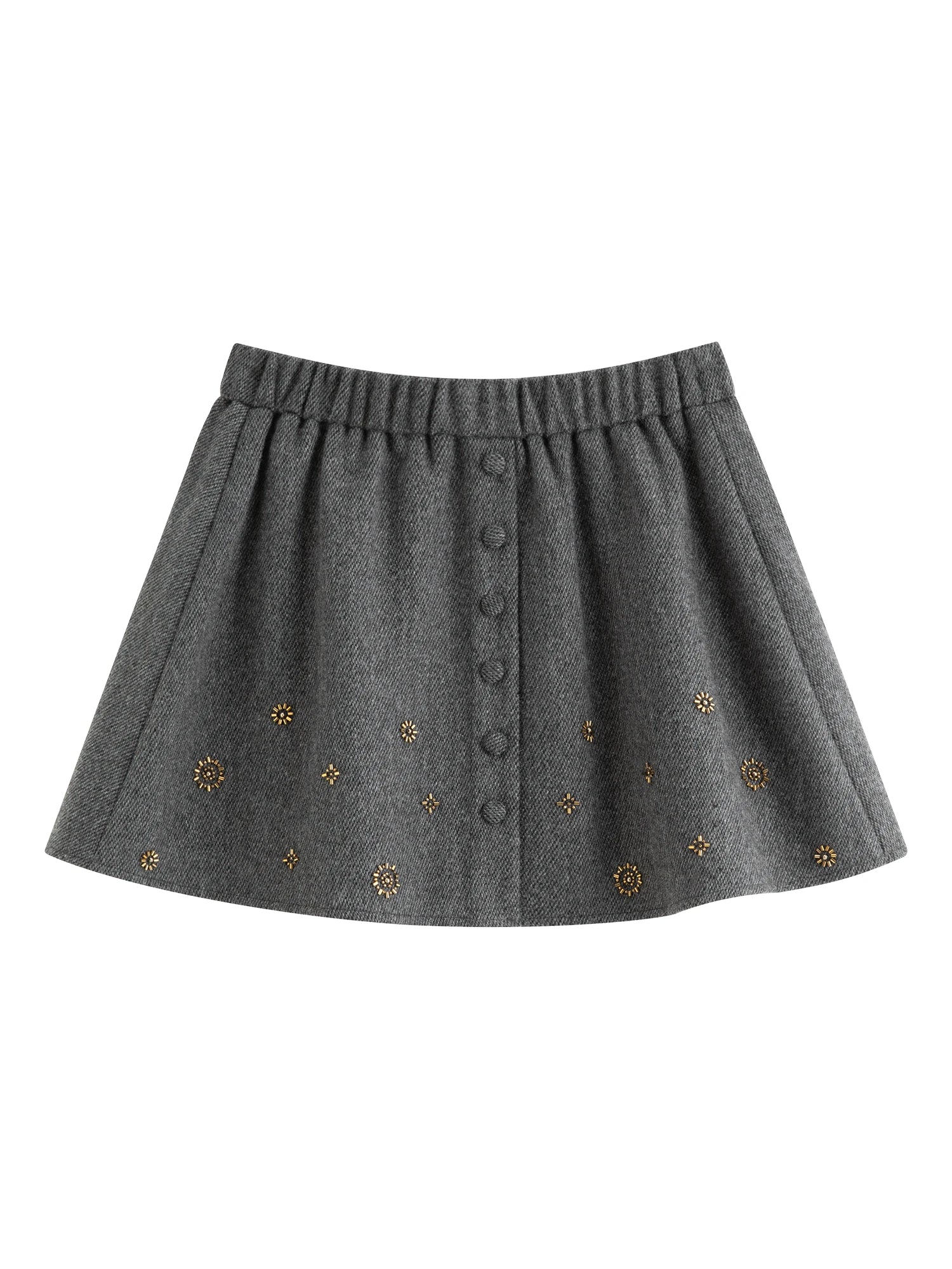 FSLE【Premium Series】Wool Embroidery Patchwork Tweed Coat Women 2025 Winter New Jacket Turn Down Collar Commuting Age-reducing