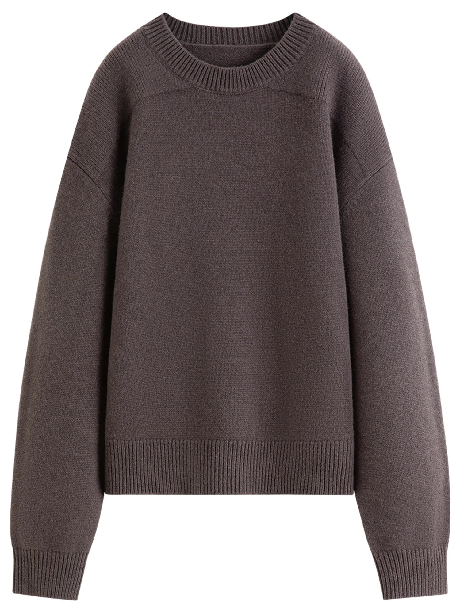 FSLE【Premium Series】 Winter 2025 Women's Minimalist Knit Set - Round Neck Sweater & A-Line Skirt Casual Comfort Two Piece Outfit