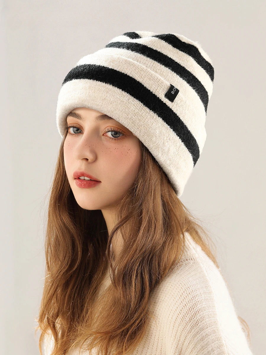 USPOP Women's Winter Warm Wool Knitted Hat Windproof Beanie with Ear Protection