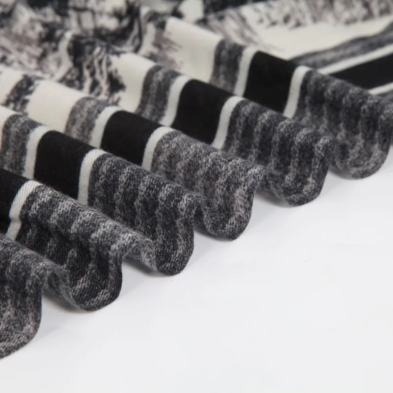 USPOP New Jungle Print Milk Fleece Scarf for Women, Autumn Winter Warm Shawl Wrap Neck Scarf