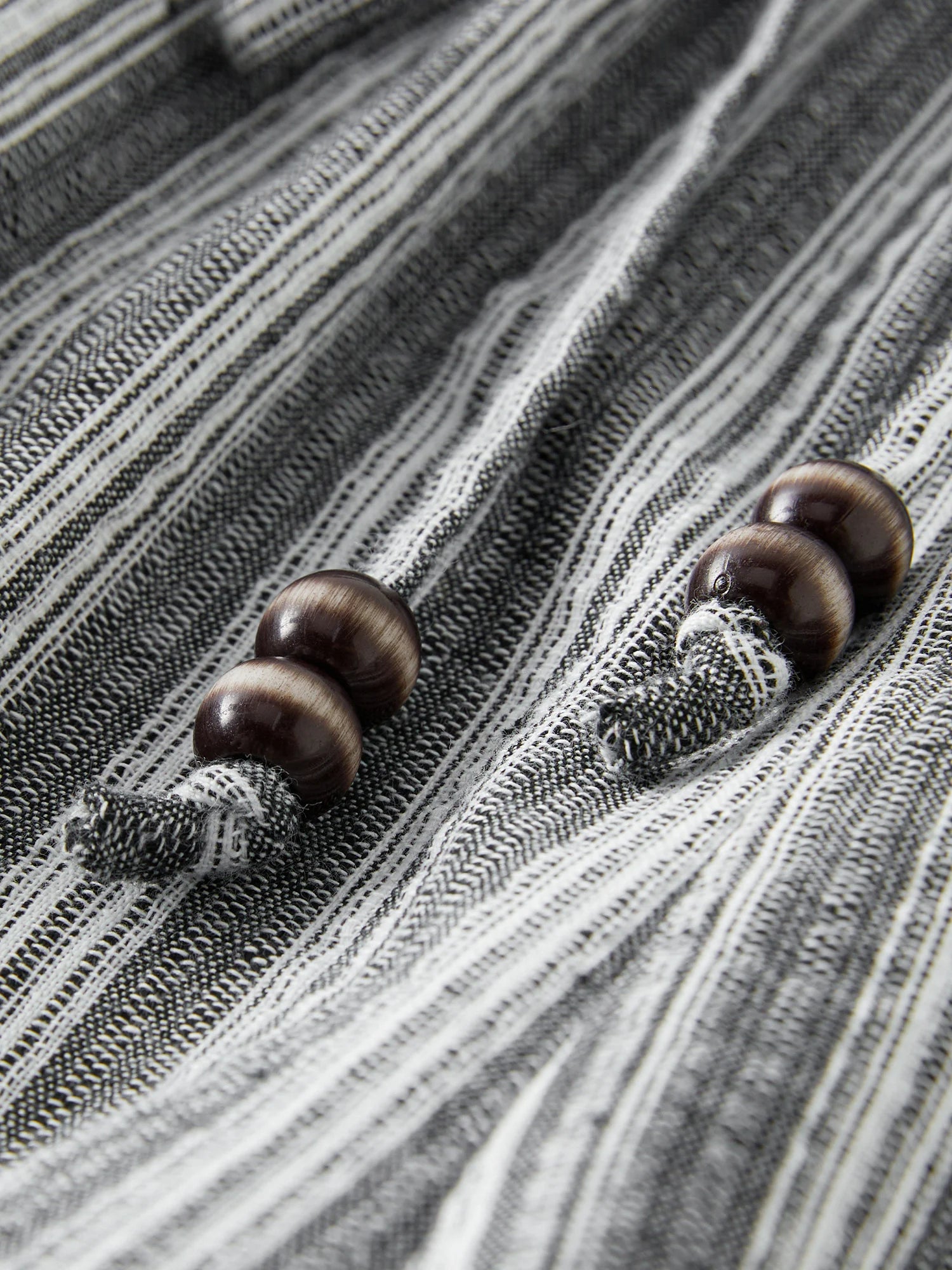 FSLE Black White Striped Pants High Waist Loose Drape Straight Pants Women 2025 Summer New Versatile Casual Pants 25FS12406