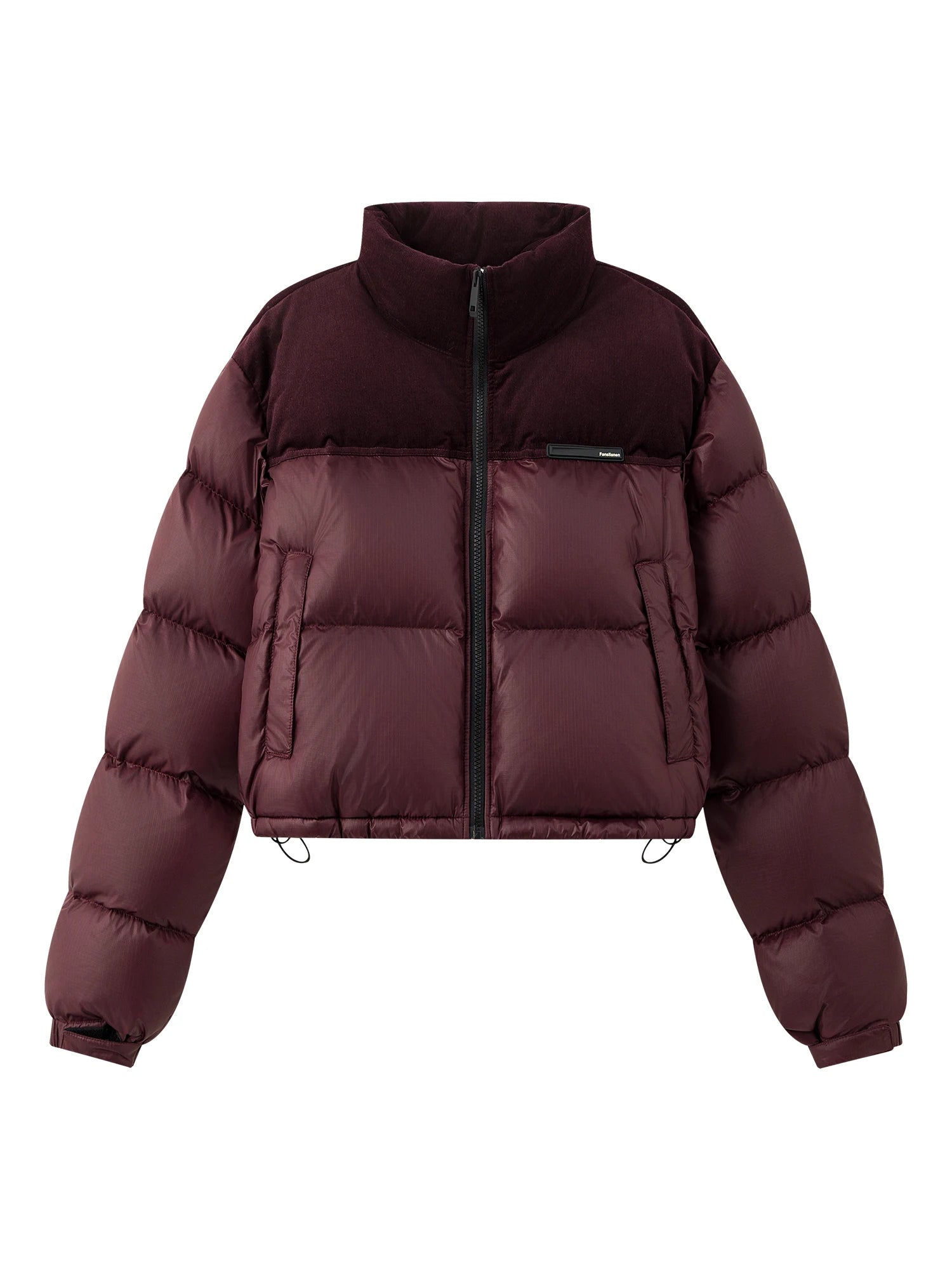 FSLE 2025 Winter Women's Short Puffer Coat - Color Block Design Stand Collar Thermal Insulated Jacket Comfort for Casual Warmth