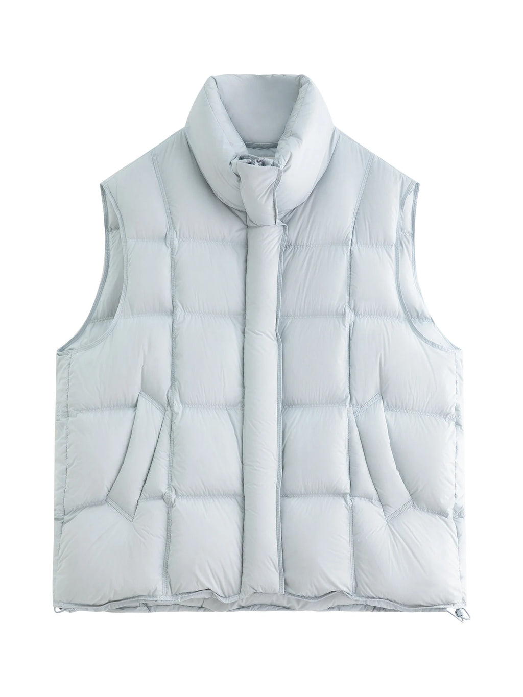 FSLE 2025 Winter Women's Korean Style Stand Collar Puffer Vest - Lightweight Down-Free Design Oversized Cloud-Like Fit Casual