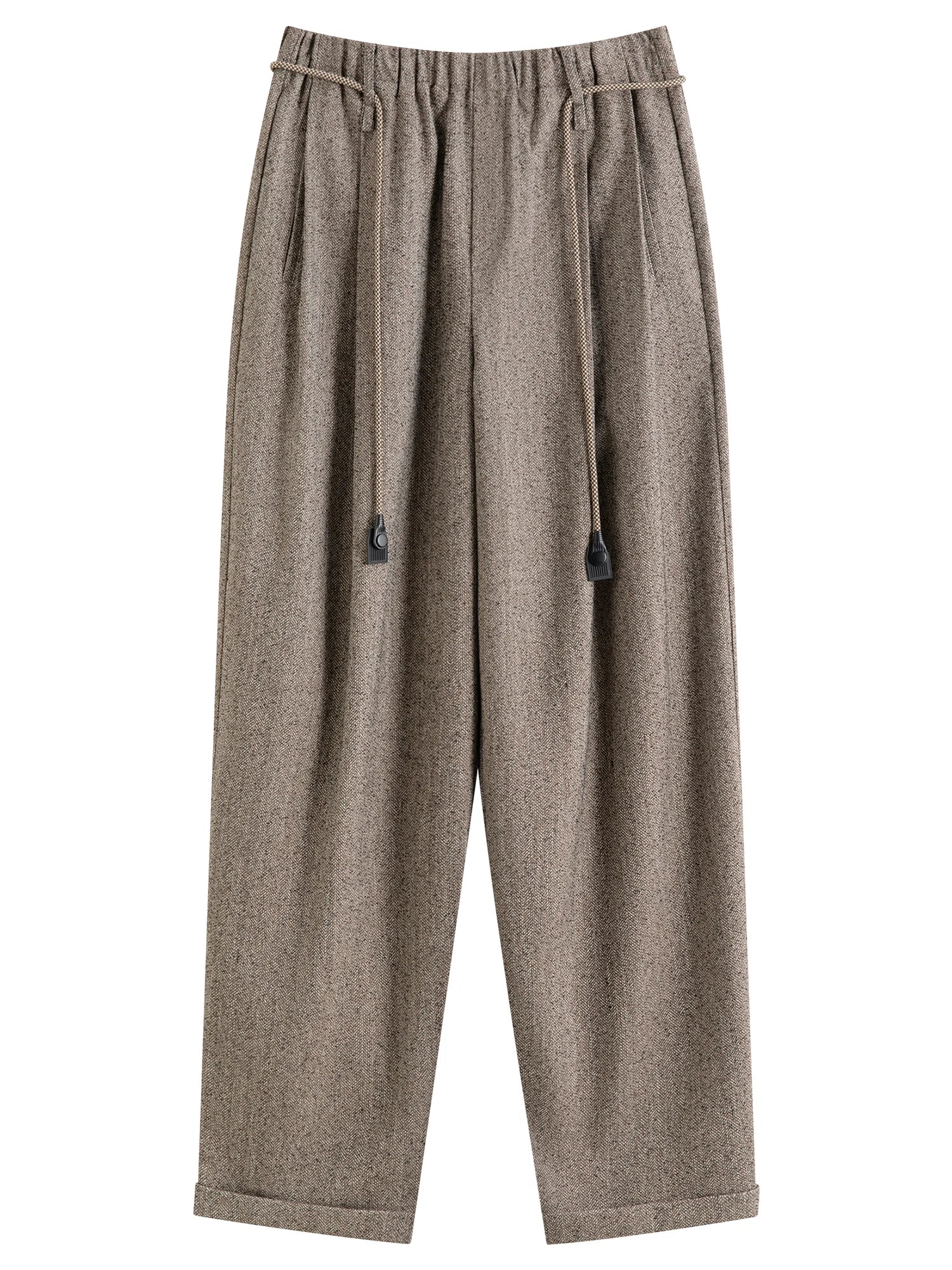 FSLE【Premium Series】Winter 2025 Women's Relaxed Fit Casual Pants - Loose Comfort Lounge Trousers with High Waist and Wide Leg