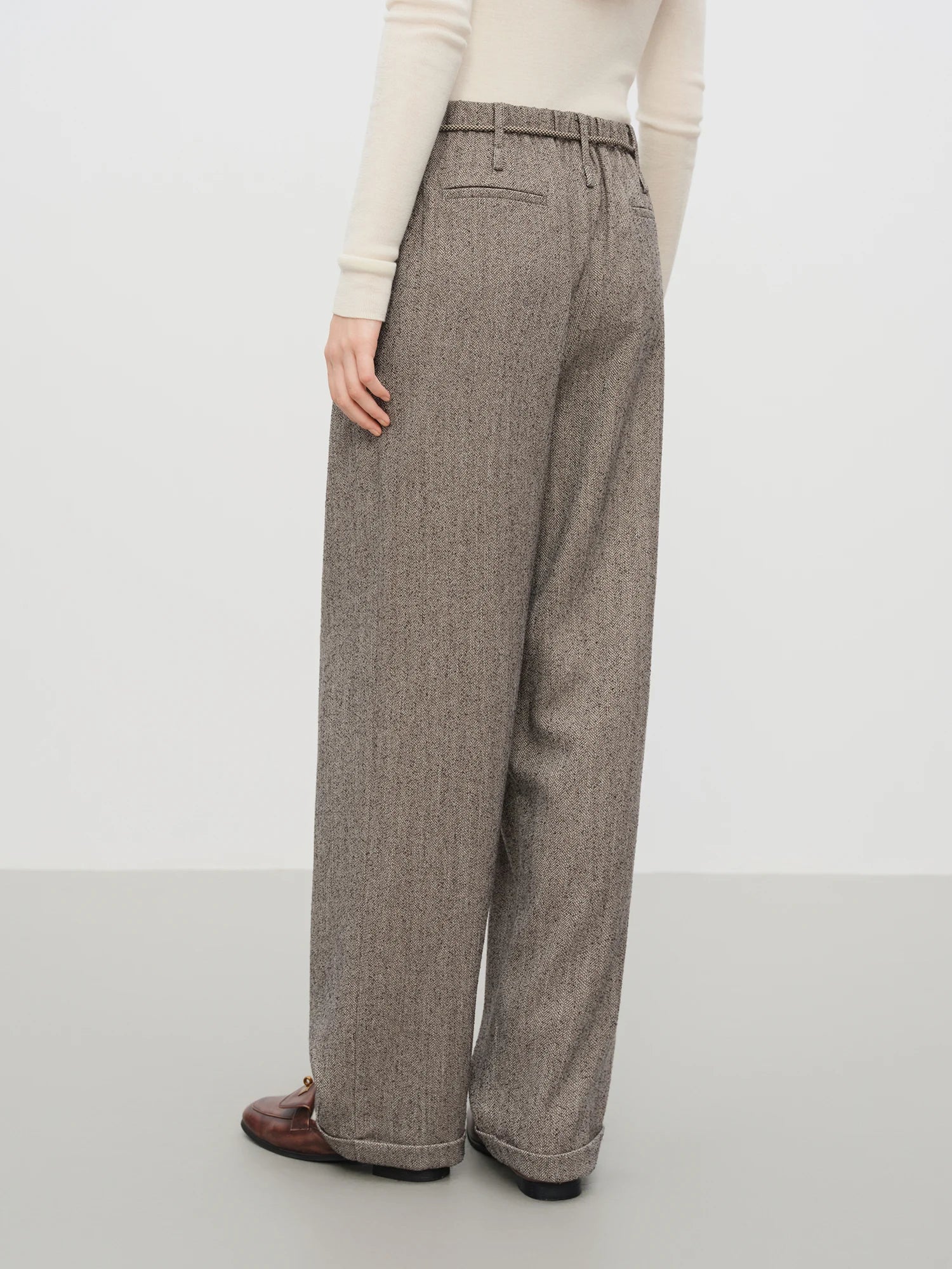 FSLE【Premium Series】Winter 2025 Women's Relaxed Fit Casual Pants - Loose Comfort Lounge Trousers with High Waist and Wide Leg
