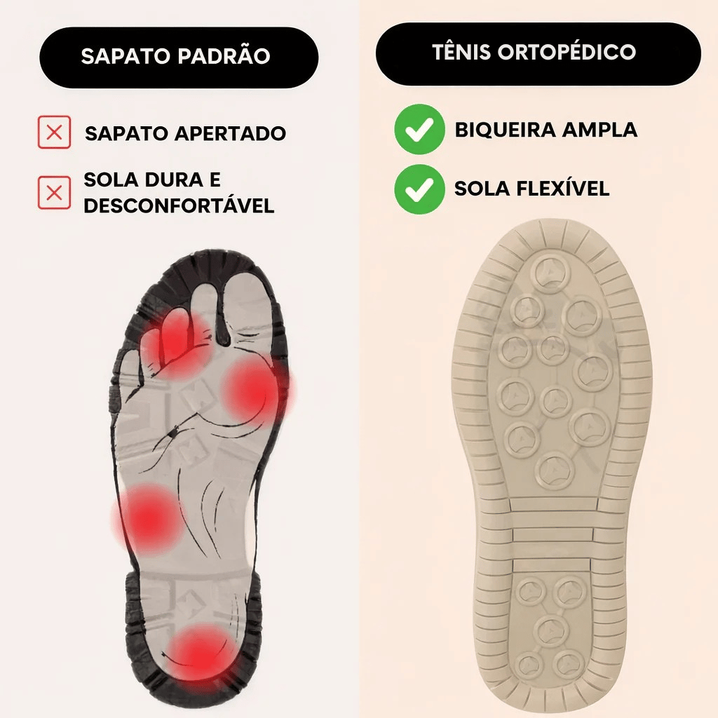 Tênis Feminino Ortopédico para Caminhada